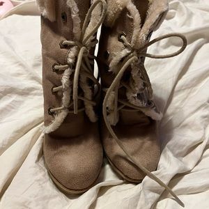 They are brow winter wedge heels